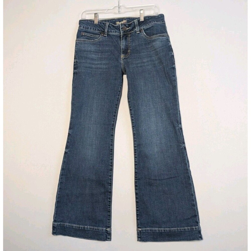 Wrangler Wide Leg Flare Jeans Womens Size 7 Cowgirl Rodeo Hippie Denim Pant